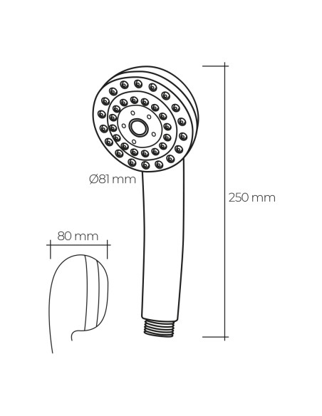 Mango de ducha anticalcareo clasico 5 funciones color cromo
