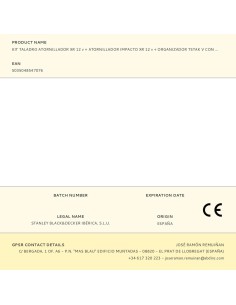 Kit taladro atornillador xr 12 v + atornillador impacto xr 12 v + organizador tstak v, con cargador y 2 baterías li-ion 2 ah 2