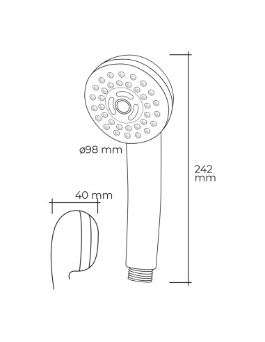 Mango de ducha anticalcareo moderno 3 funciones...