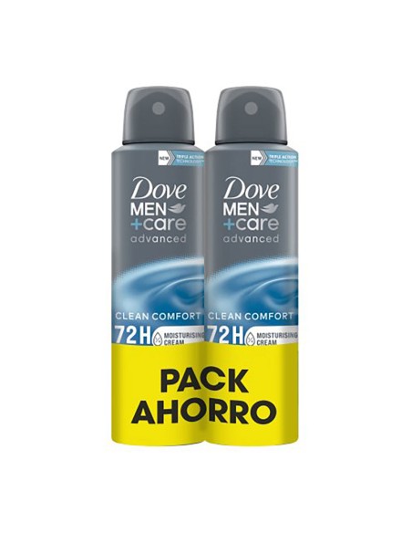 Desodorante spray men clean confort 150 ml, pack 2 uds