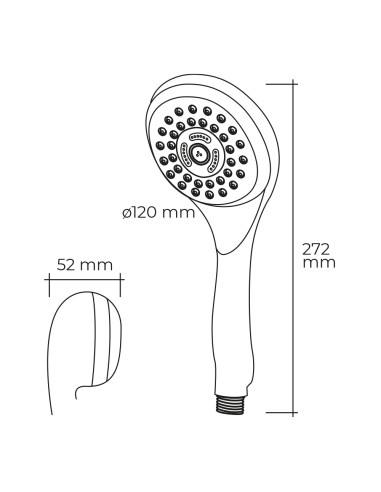 Mango de ducha anticalcareo moderno 6 funciones...