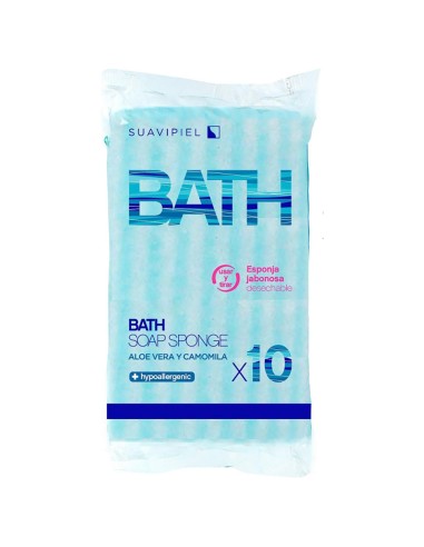 Esponja desechable jabonosa, pack 10 uds