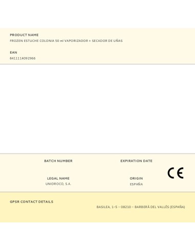 Frozen estuche colonia 50 ml vaporizador +...