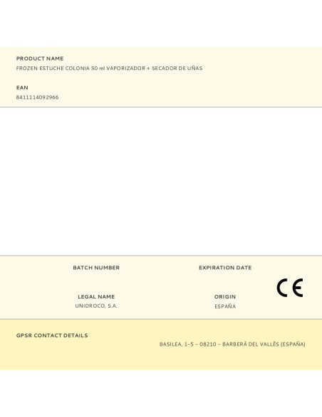 Frozen estuche colonia 50 ml vaporizador + esmalte, decoración y secador de uñas