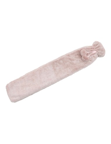 Bolsa de agua larga forrada con funda de peluche, 1900 ml, colores surtidos