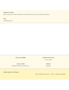 Bolsa de agua larga forrada con funda de peluche, 1900 ml, colores surtidos 2