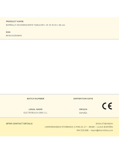 Bombilla incandescente tubular e-14, 15 w, 22 x 56 mm 2