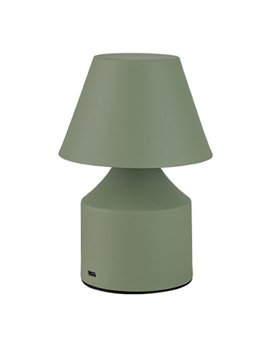 Lámpara metálica led 3cct de mesa recargable 2 w 200 lm, verde, ø110 x 163 mm