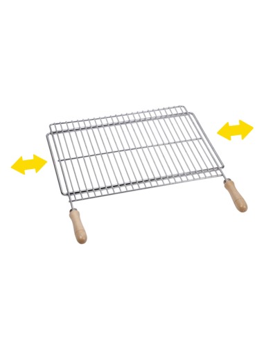 Parrilla para barbacoa extensible 60x40cm de acero zincado