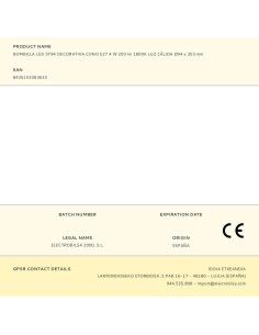 Bombilla led st94 decorativa cono e27 4 w 200 lm 1800k luz cálida ø94 x 303 mm 2