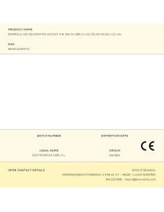 Bombilla led decorativa ufo, e27, 4 w, 280 lm, 1800 k, luz cálida, ø130 x 121 mm 2