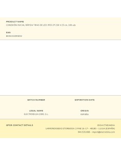 Conexión inicial rápida para tiras de led ip65 2p 230 v 25 cm, 10 uds 2