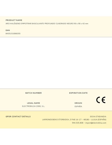 Aro halógeno basculante de empotrar, profundo,...