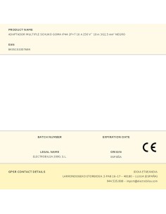 Adaptador multiple schuko goma ip44 2p+t 16 a 250 v~ 10 m de cable 3g2,5 mm² negro 2