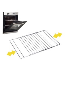 Rejilla para horno cromada extensible 38.5 cm hasta 55 x 31.5 cm 2