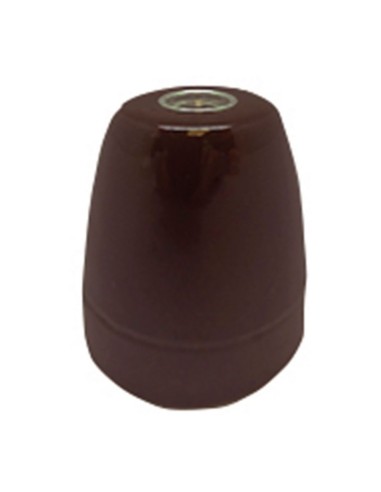 Portalámparas cerámico vintage e27 4 a 100 w 250 v~ marrón, ø47 x 59 mm