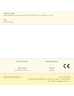 Portalámparas cerámico vintage e27 4 a 100 w 250 v~ marrón, ø47 x 59 mm 2