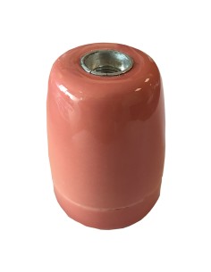 Portalámparas cerámico vintage e27 4 a 100 w 250 v~ rosa, ø47 x 59 mm