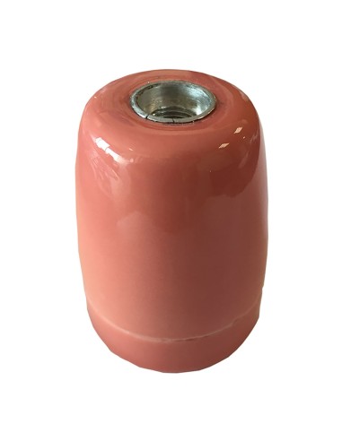 Portalámparas cerámico vintage e27 4 a 100 w 250 v~ rosa, ø47 x 59 mm