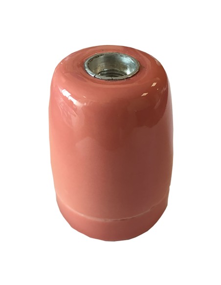 Portalámparas cerámico vintage e27 4 a 100 w 250 v~ rosa, ø47 x 59 mm Portalámparas cerámico vintage e27 4 a 100 w 250 v~ rosa, ø47 x 59 mm