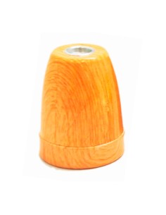 Portalámparas cerámico vintage e27 4 a 100 w 250 v~ color efecto madera, ø47 x 59 mm