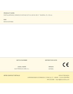 Portalámparas cerámico vintage e27 4 a 100 w 250 v~ color efecto madera, ø47 x 59 mm 2