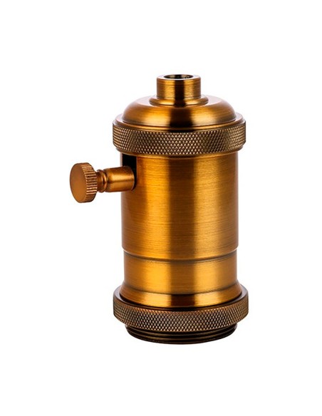Portalámparas regulador vintage e27 4 a 150 w 250 v~ latón envejecido 50 x 93 mm Portalámparas regulador vintage e27 4 a 150 w 250 v~ latón envejecido 50 x 93 mm