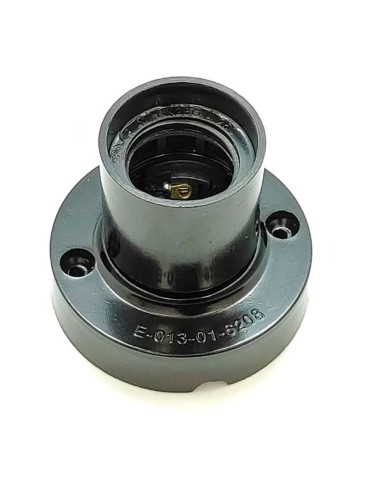 Portalámparas superficie e27 4 a 250 v~ negro ø67 x 57 mm