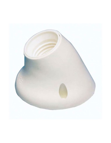 Portalámparas superficie zócalo curvo e27 blanco