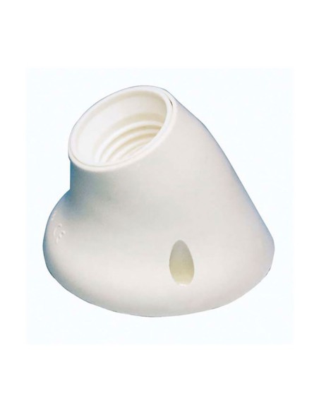 Portalámparas superficie zócalo curvo e27 blanco