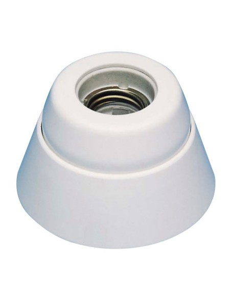 Portalámparas superficie recto interior e27 4 a 250 v~ porcelana blanco Portalámparas superficie recto interior e27 4 a 250 v~ porcelana blanco