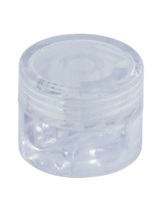 Sujetacables de plástico, redondo, transparente, 5 uds