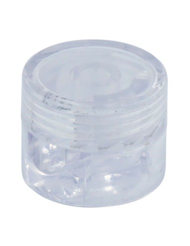 Sujetacables de plástico, redondo, transparente, 5 uds