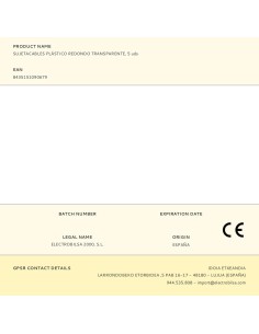 Sujetacables de plástico, redondo, transparente, 5 uds 2