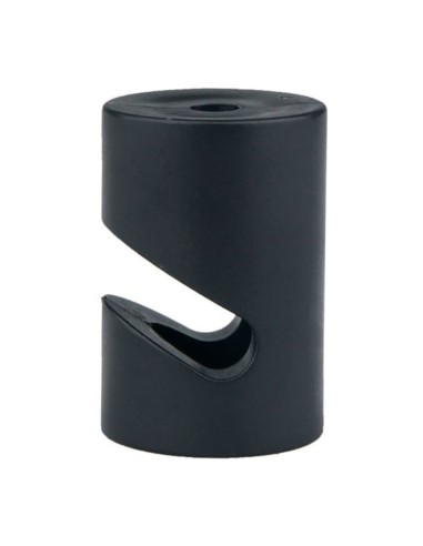 Sujetacables de plástico, cilíndrico, en v, negro, 5 uds