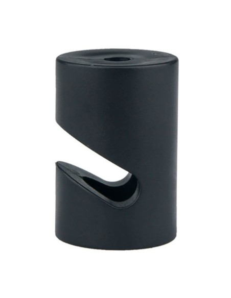 Sujetacables de plástico, cilíndrico, en v, negro, 5 uds