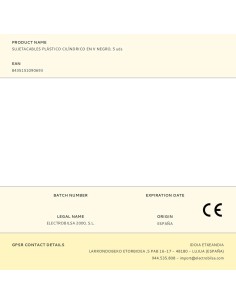 Sujetacables de plástico, cilíndrico, en v, negro, 5 uds 2