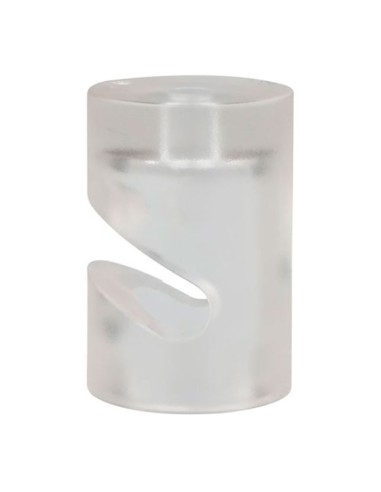 Sujetacables de plástico, cilíndrico en v, transparente, 5 uds