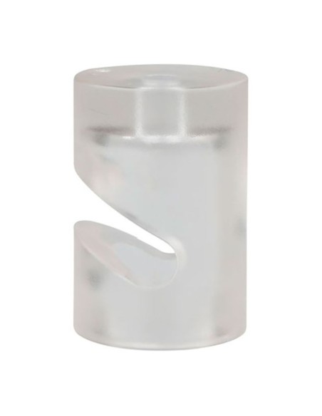 Sujetacables de plástico, cilíndrico en v, transparente, 5 uds