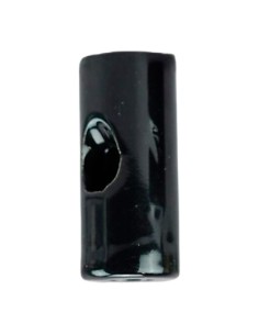 Derivacables de porcelana cilíndrico para techo, negro, 5 uds ø20 x 45 mm