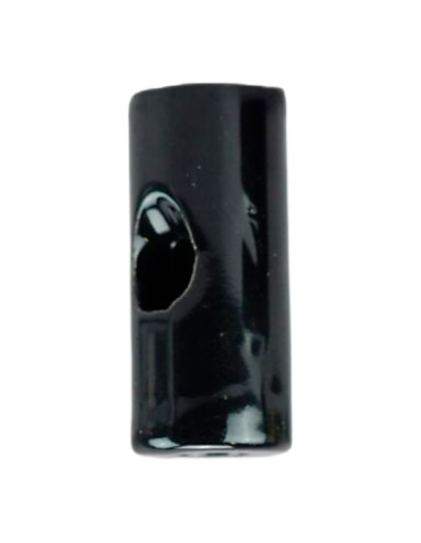 Derivacables de porcelana cilíndrico para techo, negro, 5 uds ø20 x 45 mm