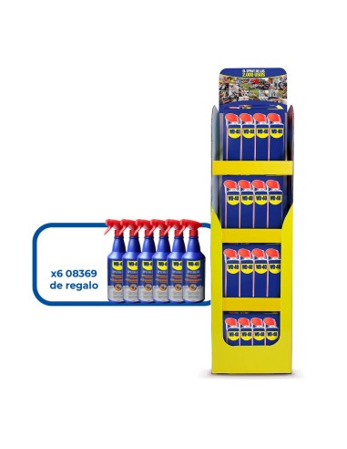 Expositor 48 uds wd40 multi uso doble acción 500 ml *** promoción regalo 6 uds desengrasante profesional specialist 1 l ref. ...