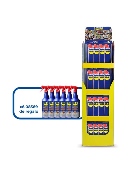 Expositor 48 uds wd40 multi uso doble acción 500 ml *** promoción regalo 6 uds desengrasante profesional specialist 1 l ref. ...