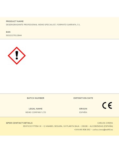 Desengrasante profesional wd40 specialist,...