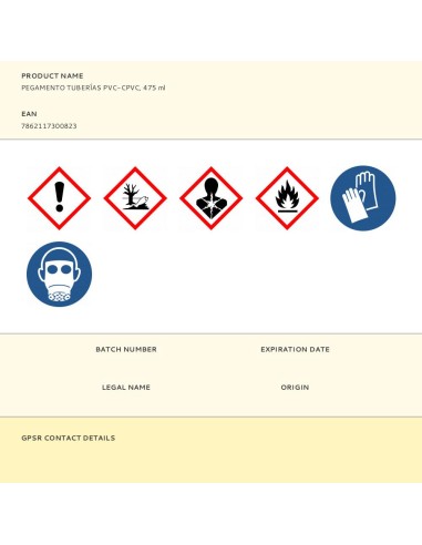 Pegamento tuberías pvc-cpvc, 118 ml