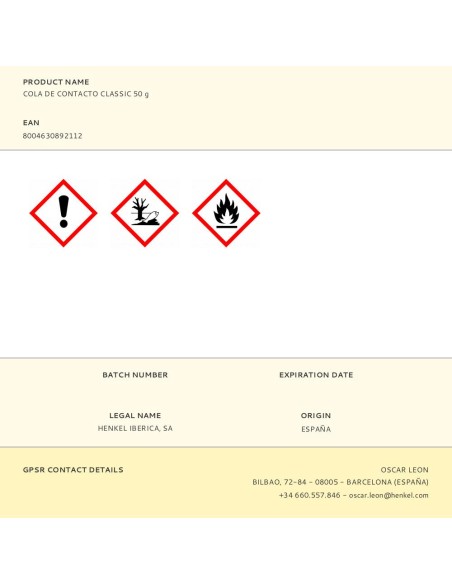 Cola de contacto classic 50 g