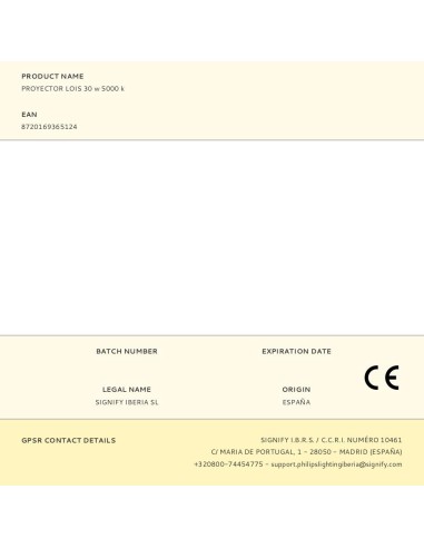 Foco proyector lois 30 w 5000 k 3200 lm negro