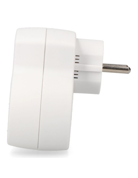 Adaptador 2 tomas 2p+t schuko con 2 usb (a + c), blanco