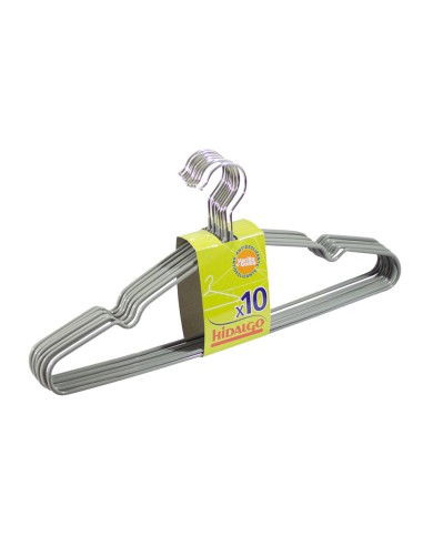 Perchas de varilla con goma, colores surtidos, 10 uds