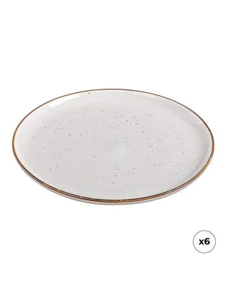 Plato llano de porcelana, akiko, ø25 cm, 6 uds